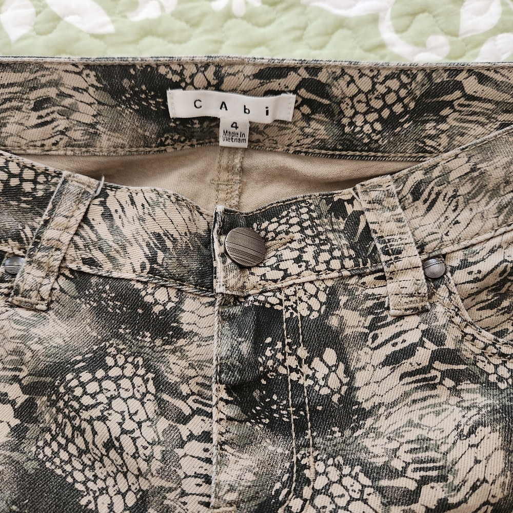 Cabi Snake Print Python Skinny Jeans - image 3